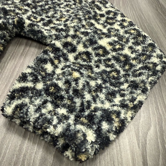 LOFT Leopard Print Sherpa Fleece Zip Sweatshirt Women’s Size Small - Picture 6 of 9